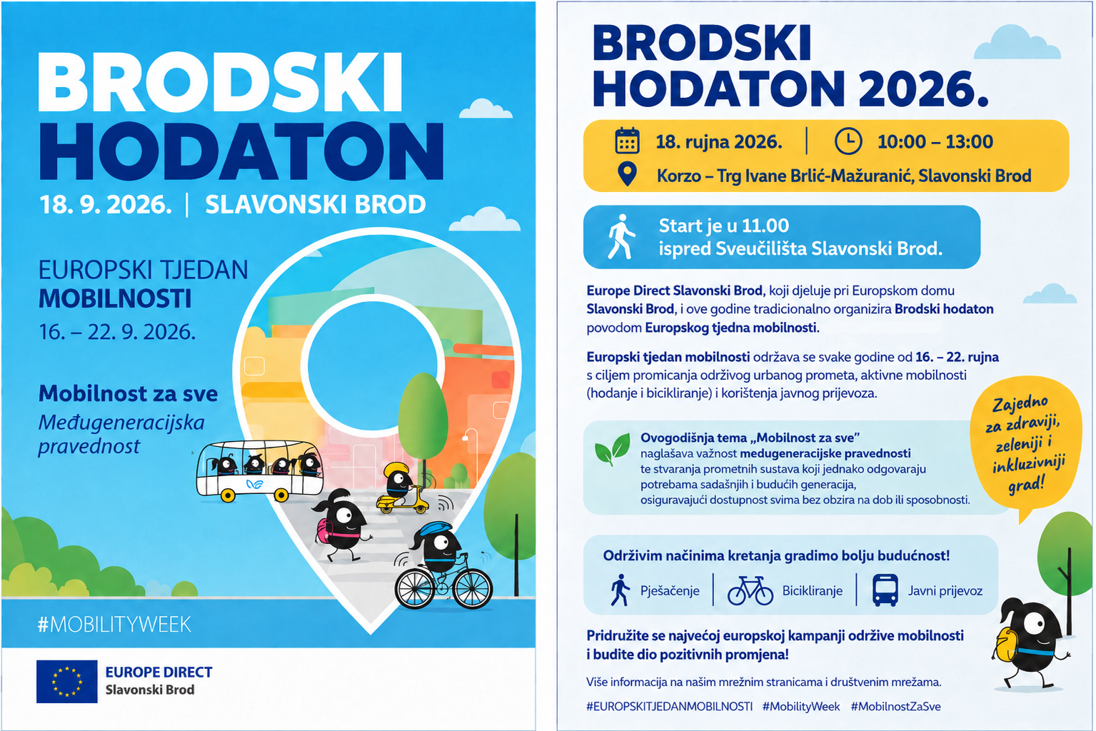 Brodski hodaton 2026. u petak okuplja građane, naglasak na sigurnoj i dostupnoj mobilnosti